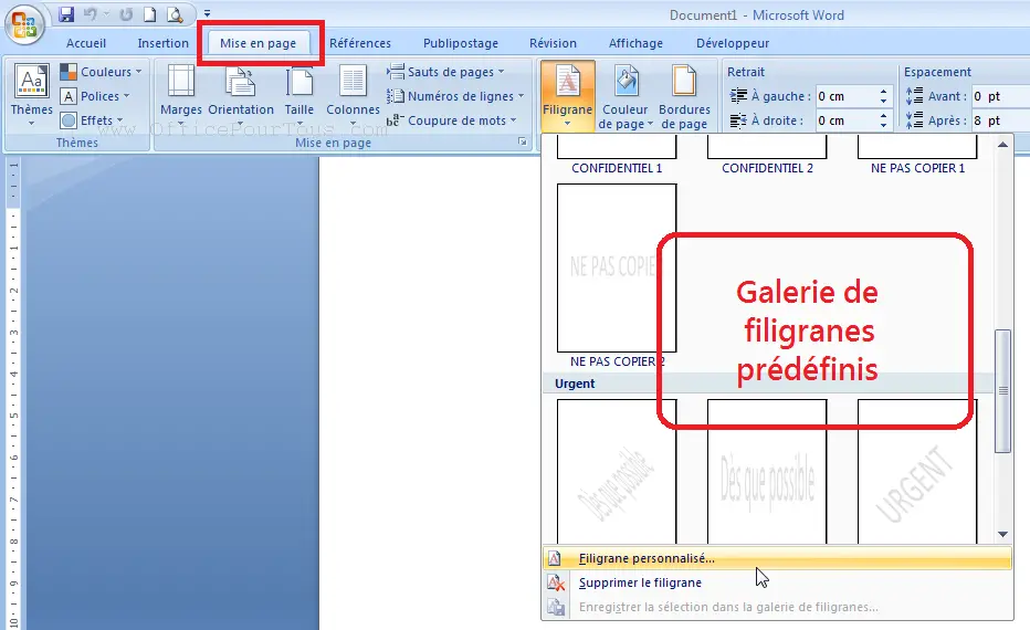 Texte Ou Image En Arriere Plan Estompe Filigrane Dans Word