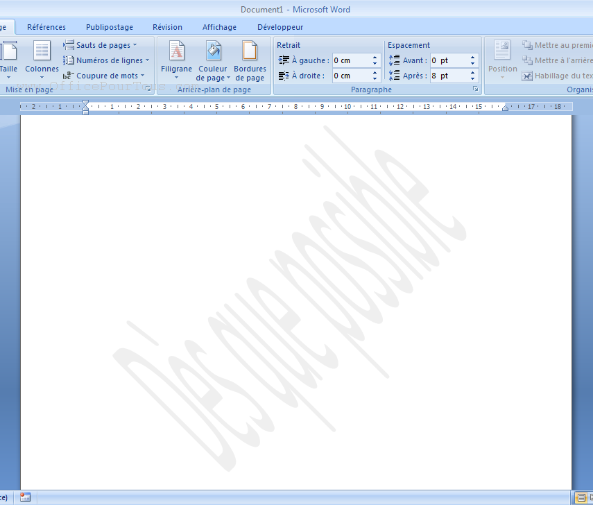 Texte Ou Image En Arriere Plan Estompe Filigrane Dans Word