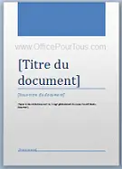 Modèle de lettre Modèle page de garde word gratuit doc