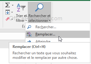 Commande Remplacer - Excel