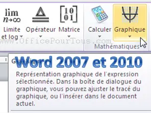 Equations mathématiques dans word 2007 et 2010