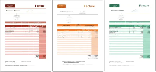 Facture avec TVA globale et sans Numéro