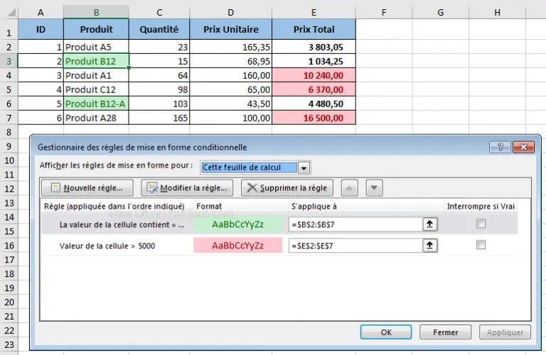 Excel – Mise En Forme Conditionnelle – OfficePourTous