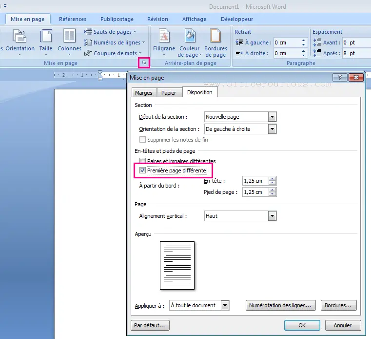 comment ajuster un document word sur une page