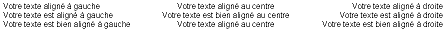 Alignement d'un texte