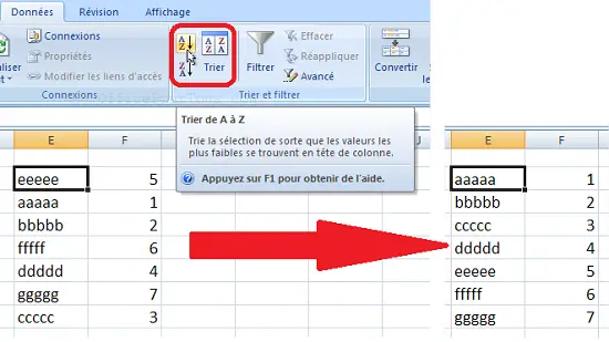 Classement Alphabetique Dans Excel